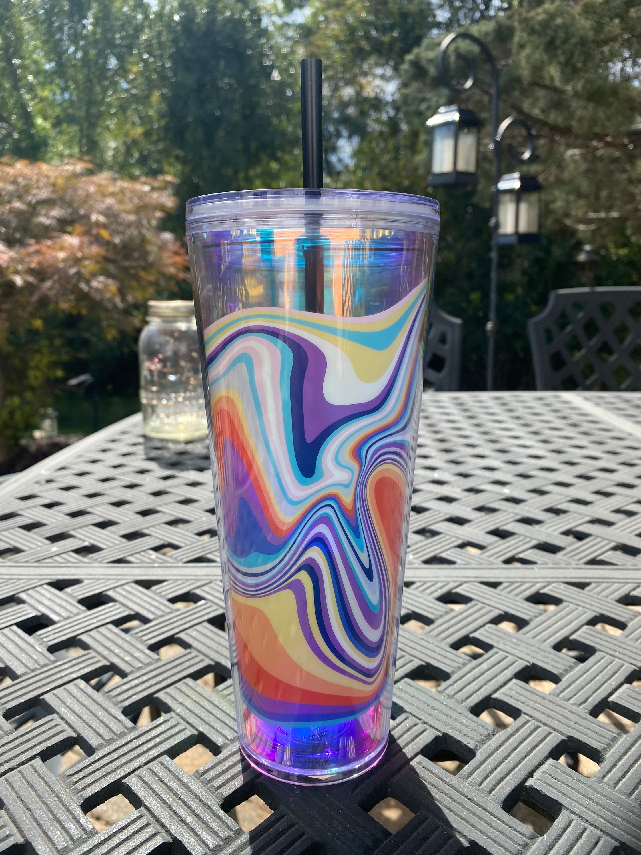 Iridescent Starbucks Cup: Shine with Every Sip