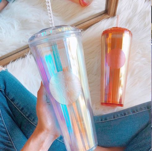 Iridescent Starbucks Cup: Shine with Every Sip